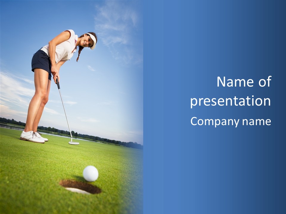 Grass Putting Course PowerPoint Template