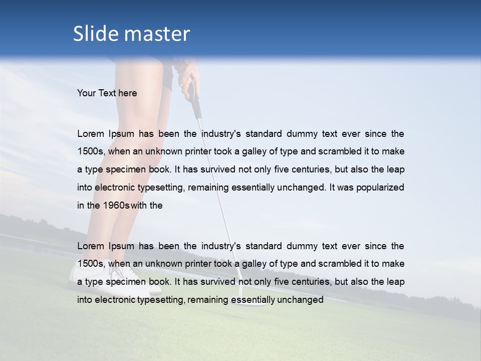 Grass Putting Course PowerPoint Template
