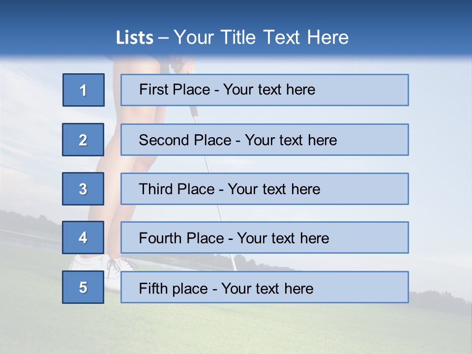Grass Putting Course PowerPoint Template