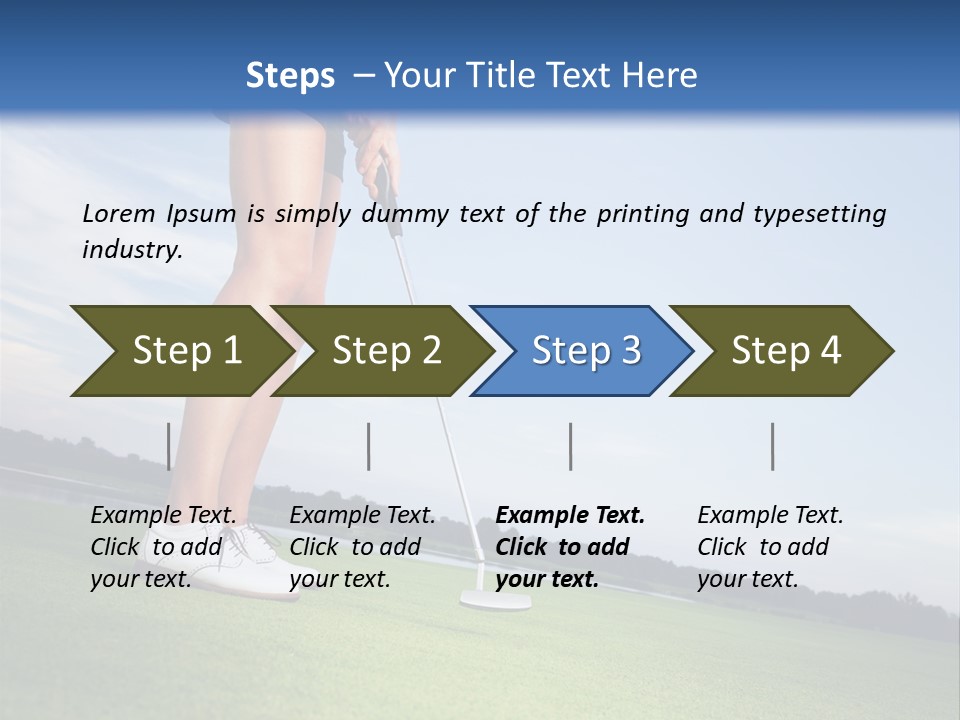 Grass Putting Course PowerPoint Template