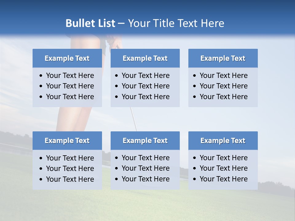 Grass Putting Course PowerPoint Template