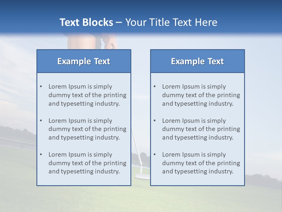 Grass Putting Course PowerPoint Template
