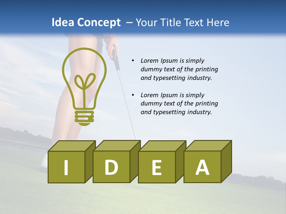 Grass Putting Course PowerPoint Template