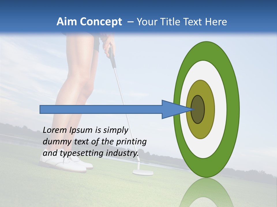 Grass Putting Course PowerPoint Template