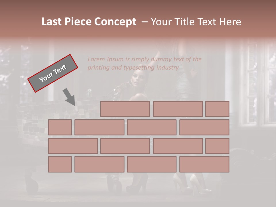 Sweet Copyspace Chair PowerPoint Template