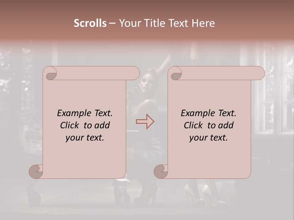 Sweet Copyspace Chair PowerPoint Template