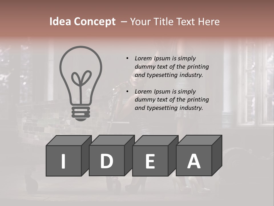 Sweet Copyspace Chair PowerPoint Template