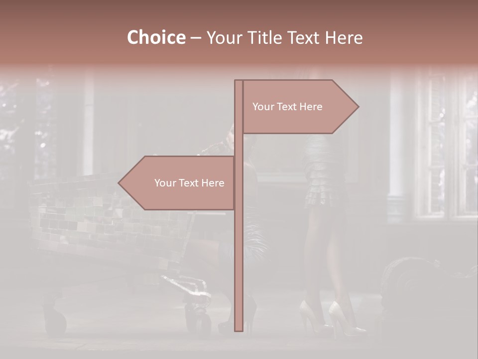 Sweet Copyspace Chair PowerPoint Template