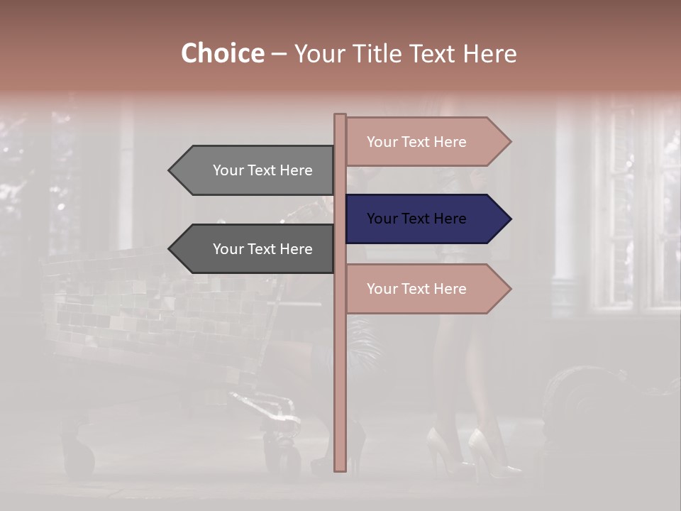 Sweet Copyspace Chair PowerPoint Template