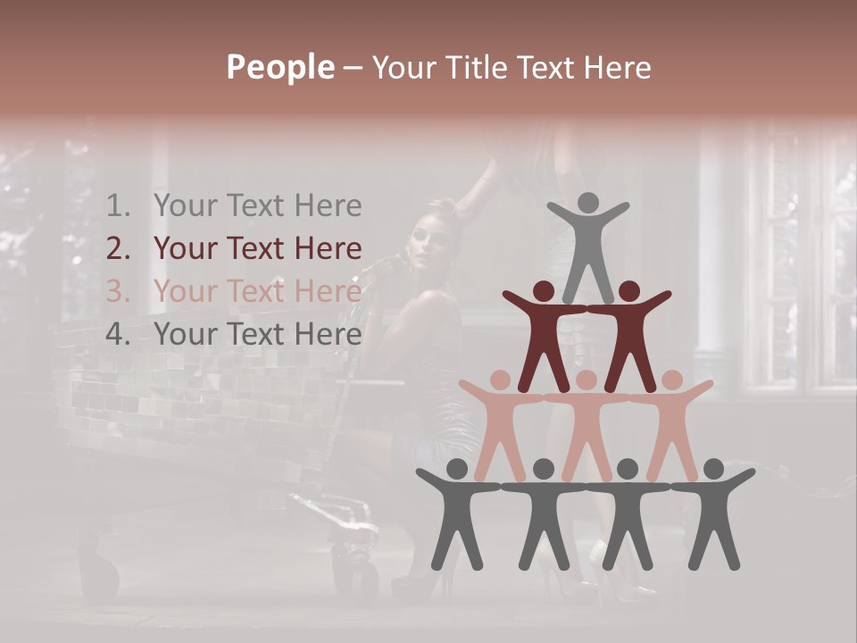 Sweet Copyspace Chair PowerPoint Template