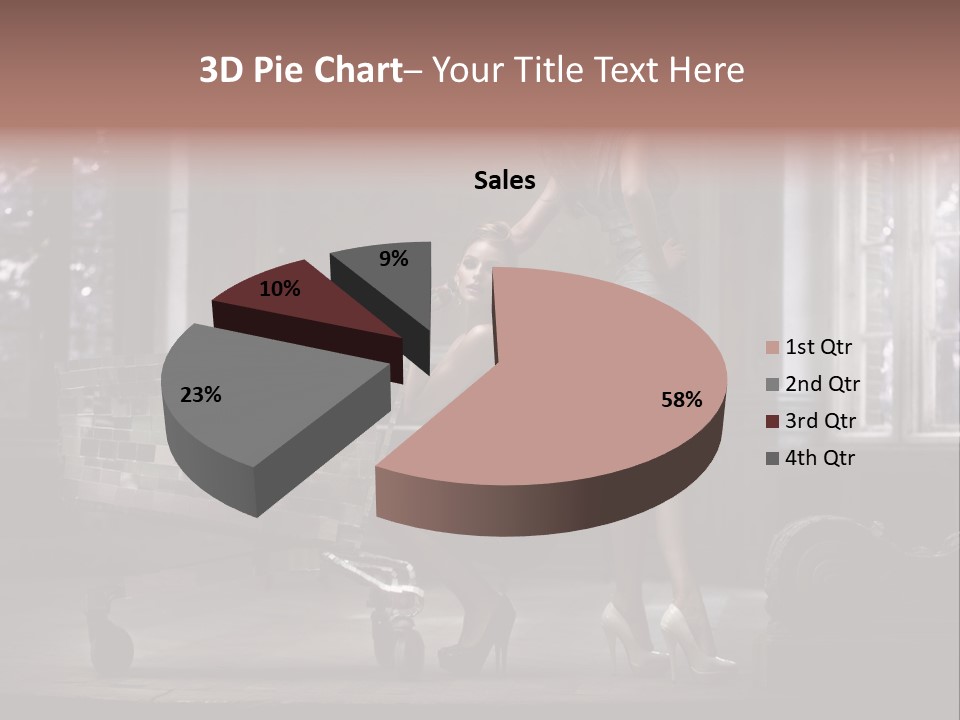 Sweet Copyspace Chair PowerPoint Template