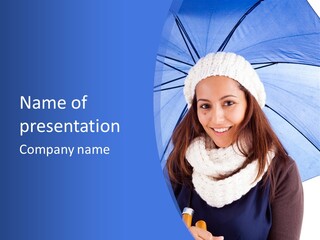 Cheerful Caucasian Hat PowerPoint Template