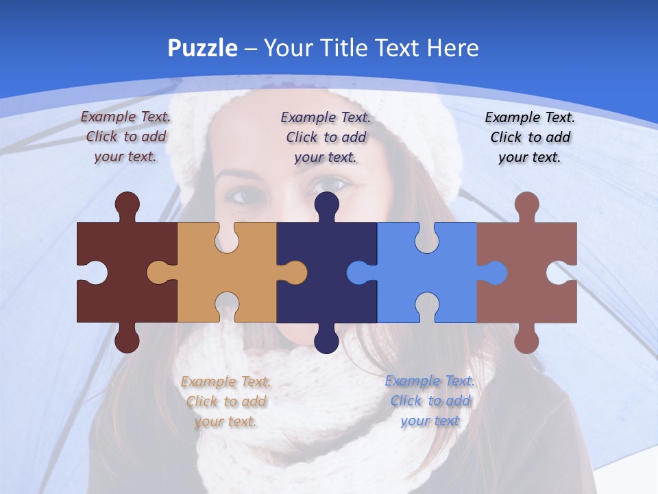 Cheerful Caucasian Hat PowerPoint Template