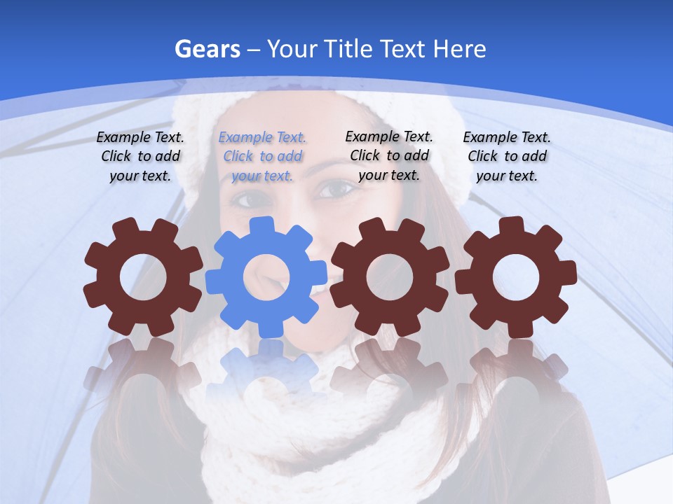 Cheerful Caucasian Hat PowerPoint Template