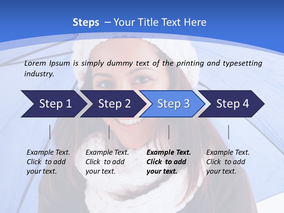 Cheerful Caucasian Hat PowerPoint Template