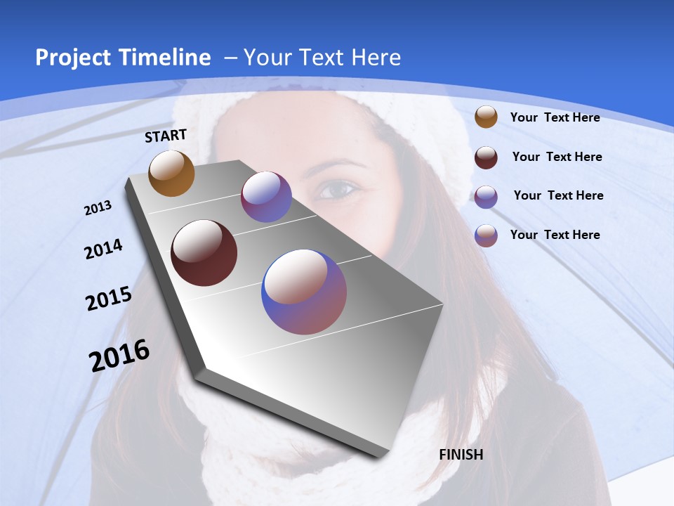 Cheerful Caucasian Hat PowerPoint Template