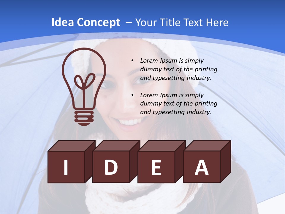 Cheerful Caucasian Hat PowerPoint Template