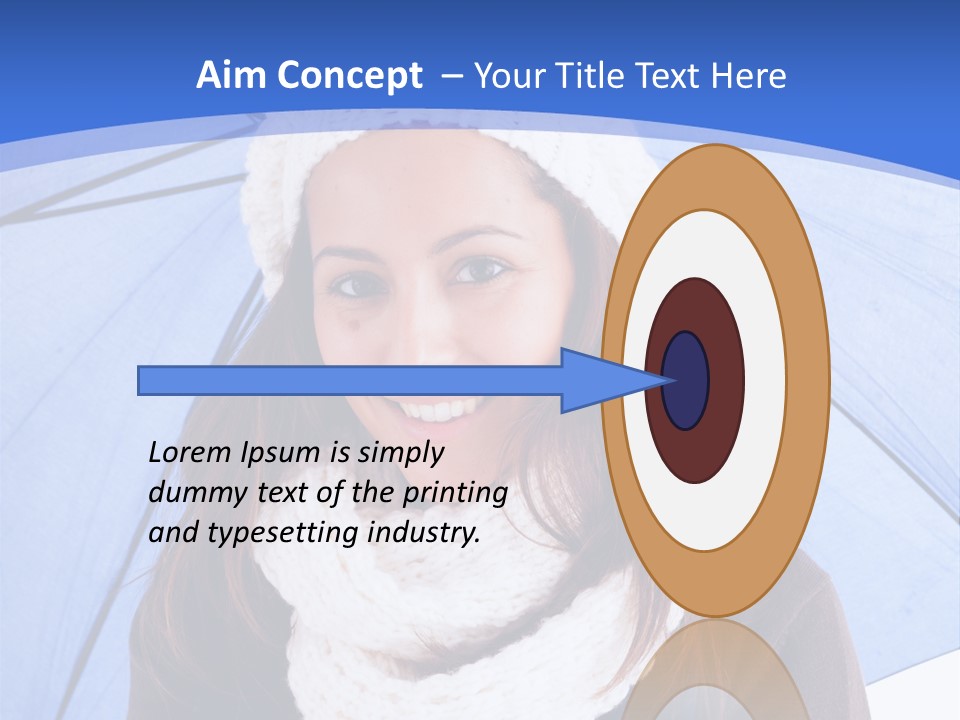 Cheerful Caucasian Hat PowerPoint Template