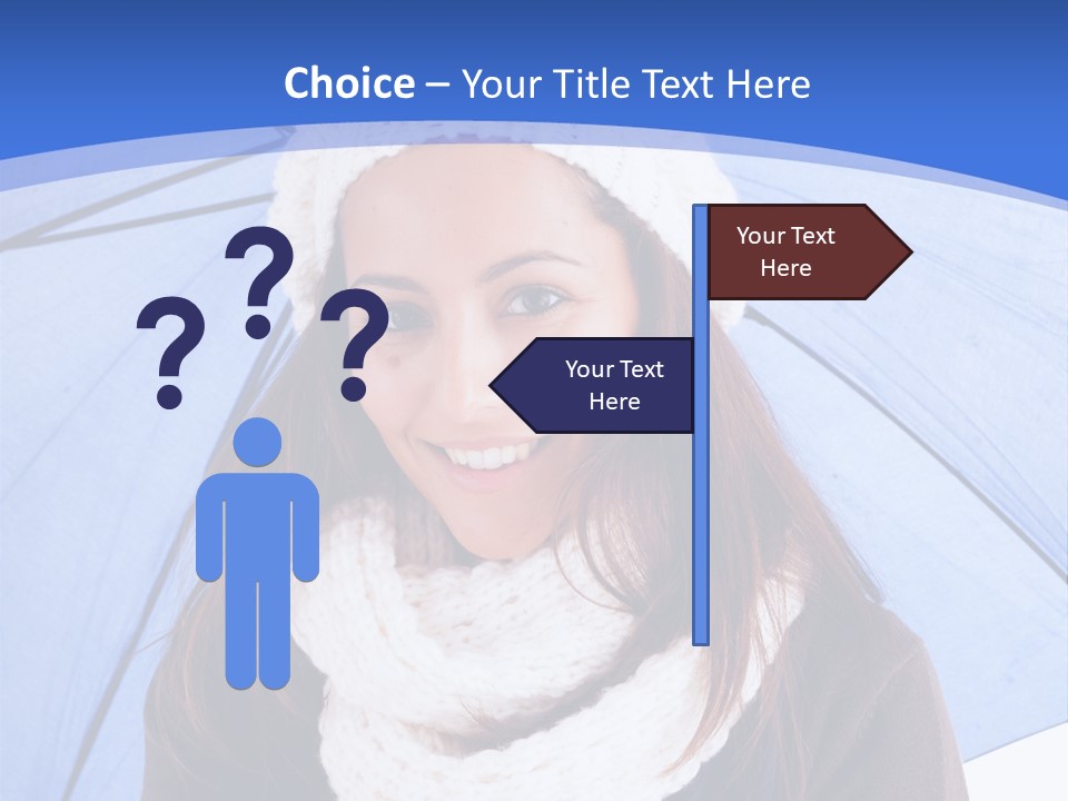 Cheerful Caucasian Hat PowerPoint Template