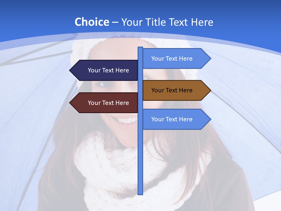 Cheerful Caucasian Hat PowerPoint Template