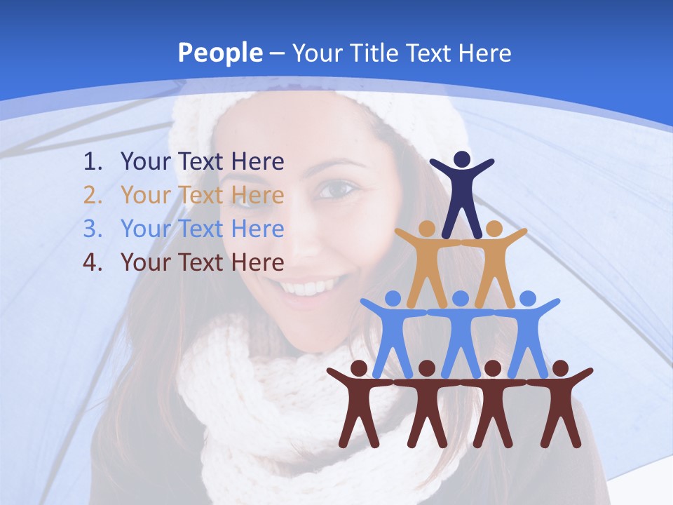 Cheerful Caucasian Hat PowerPoint Template