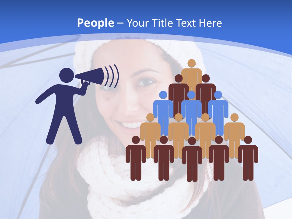 Cheerful Caucasian Hat PowerPoint Template
