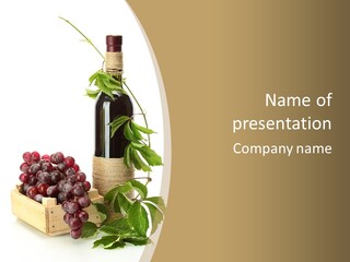 Bottle Still Wooden PowerPoint Template