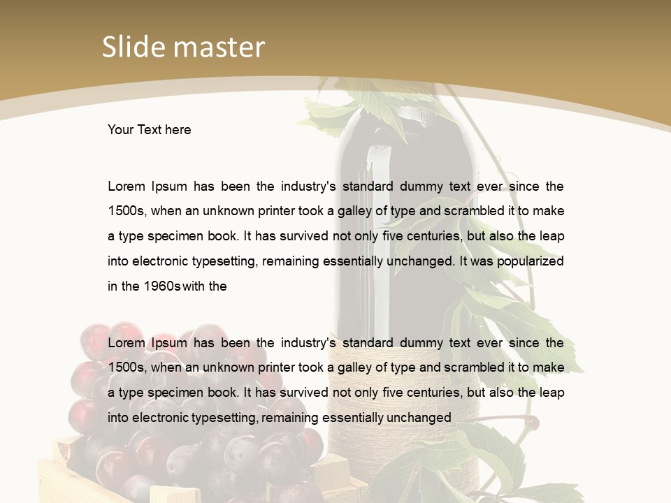 Bottle Still Wooden PowerPoint Template