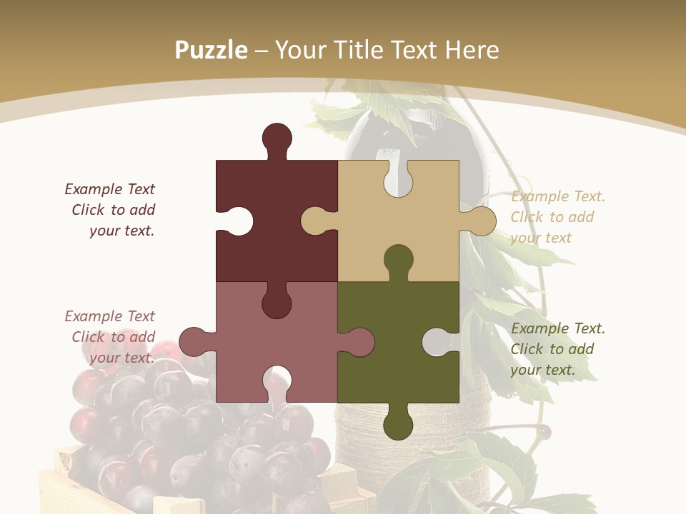 Bottle Still Wooden PowerPoint Template