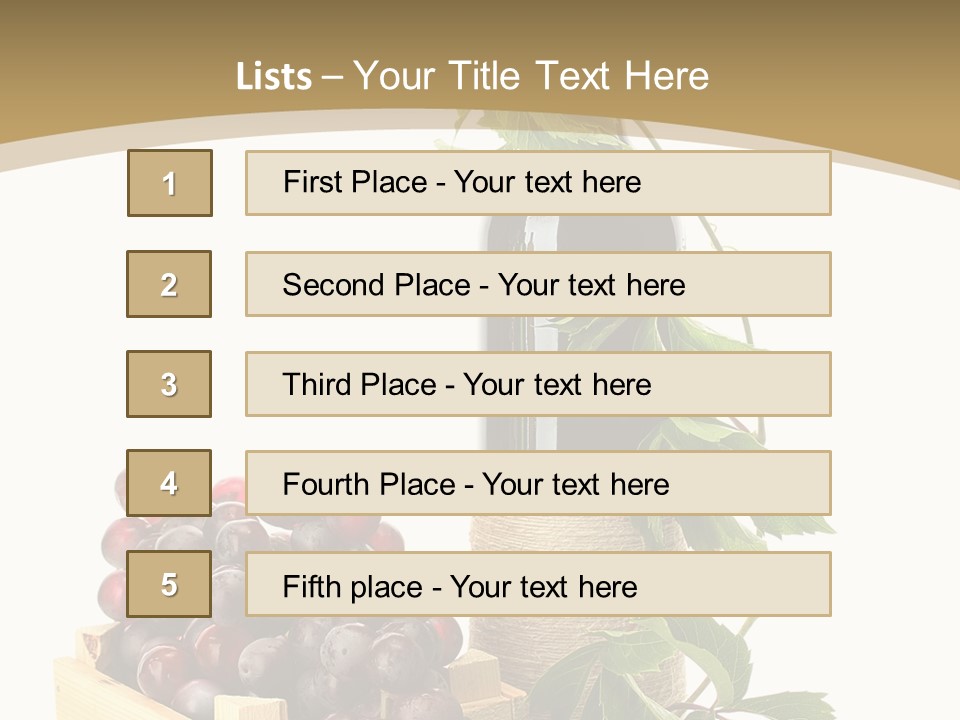Bottle Still Wooden PowerPoint Template