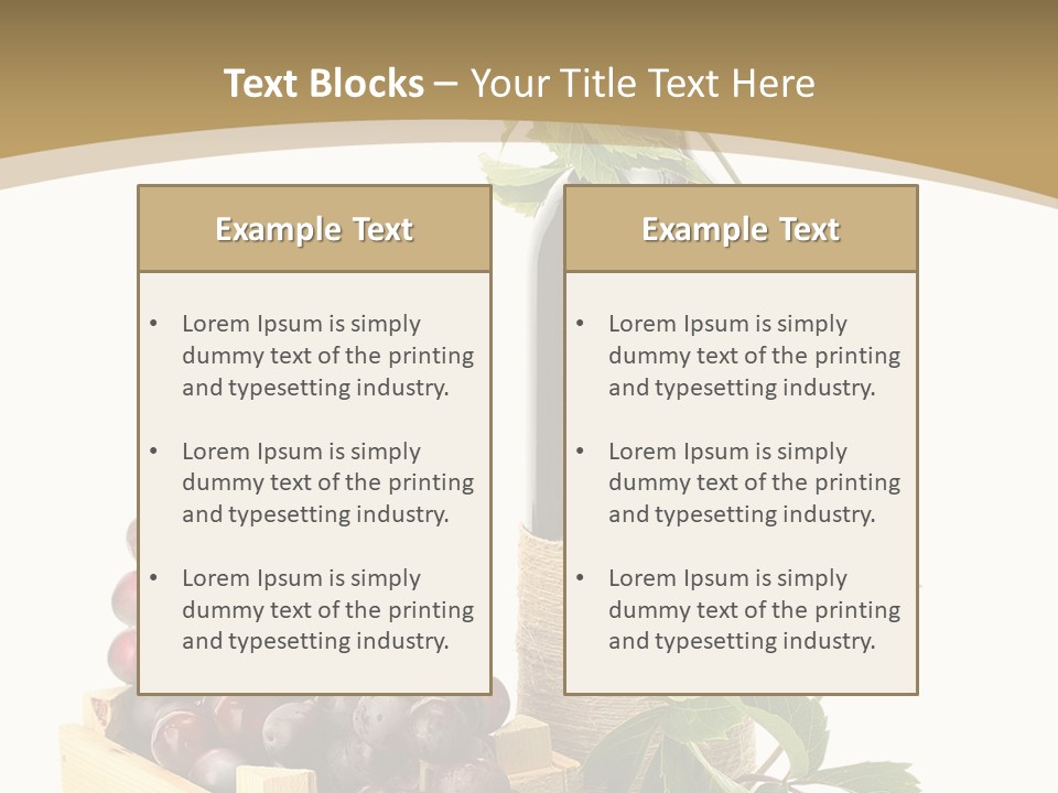 Bottle Still Wooden PowerPoint Template