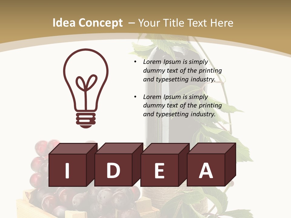 Bottle Still Wooden PowerPoint Template