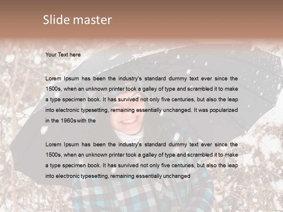 White Flake Background PowerPoint Template