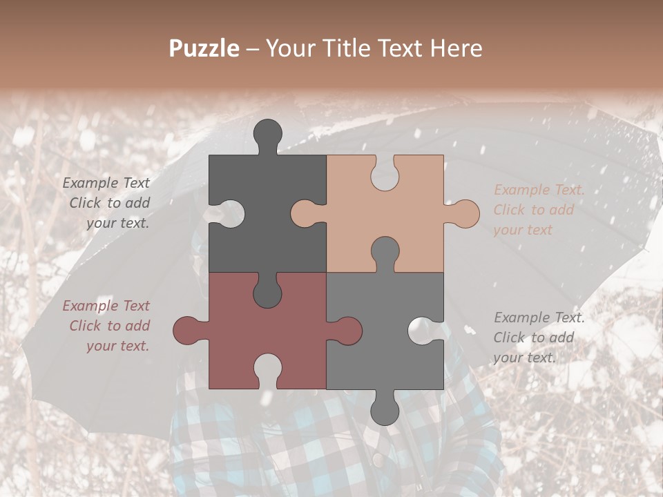 White Flake Background PowerPoint Template