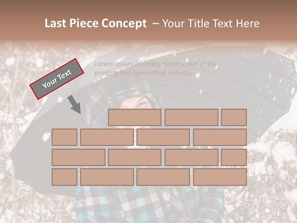 White Flake Background PowerPoint Template