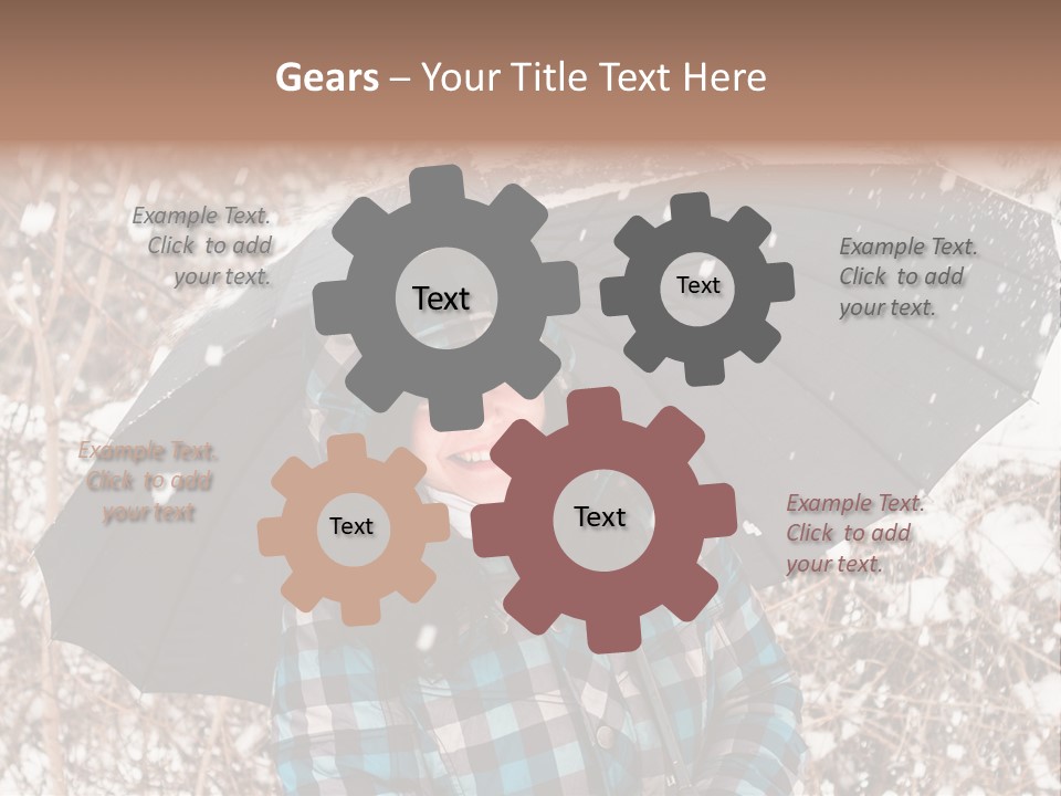 White Flake Background PowerPoint Template