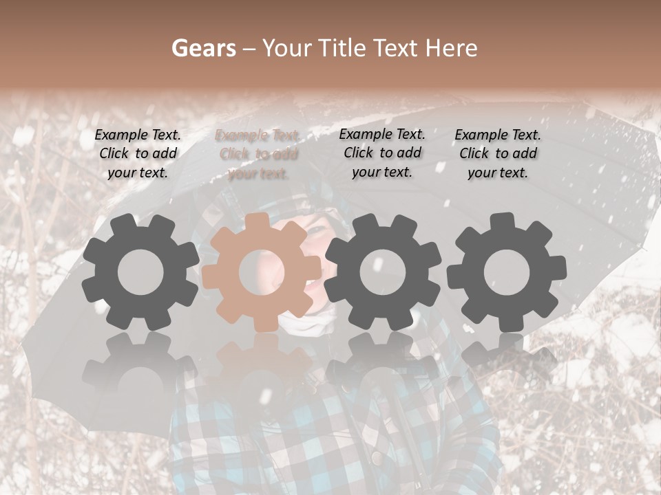 White Flake Background PowerPoint Template