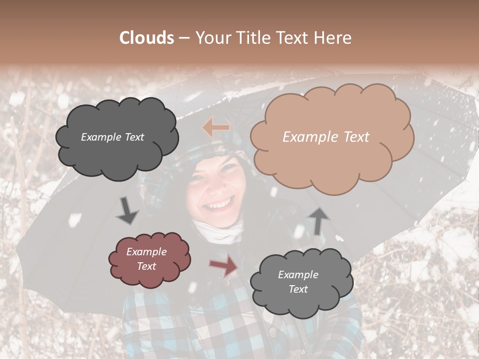 White Flake Background PowerPoint Template