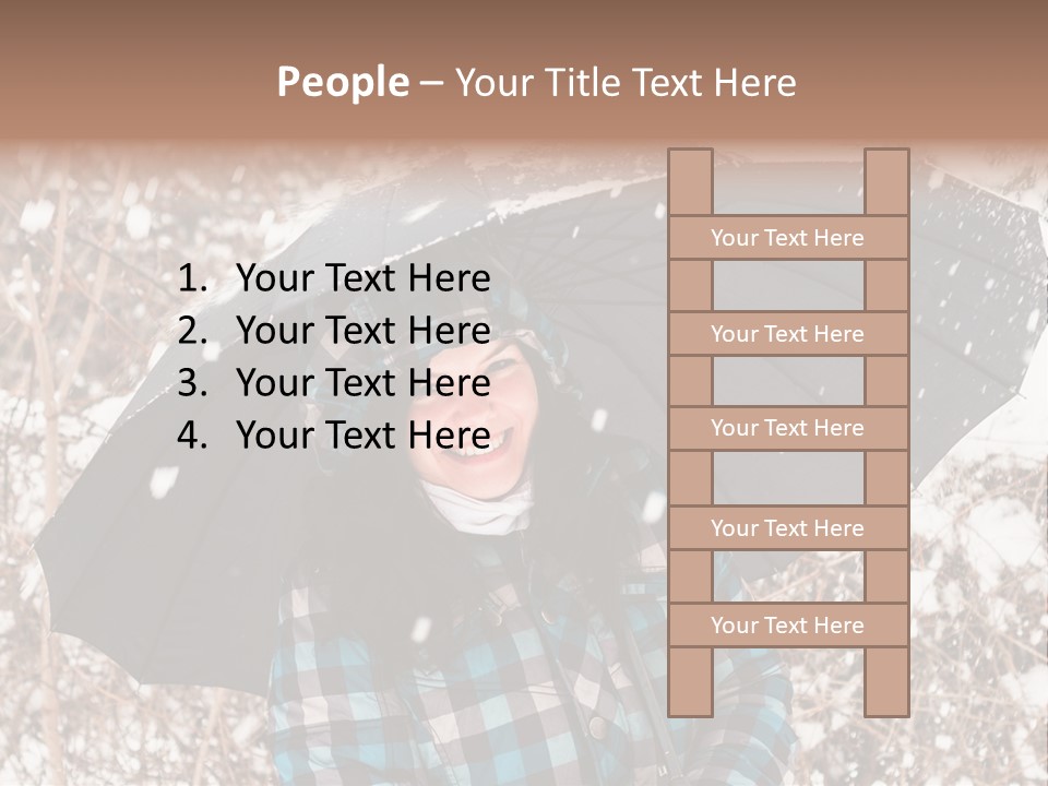 White Flake Background PowerPoint Template