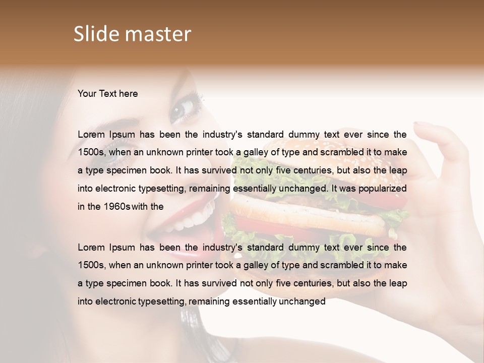 Eating Holding Snack PowerPoint Template