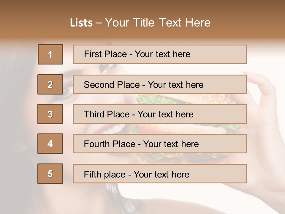 Eating Holding Snack PowerPoint Template