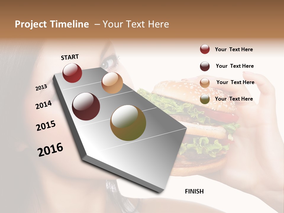 Eating Holding Snack PowerPoint Template