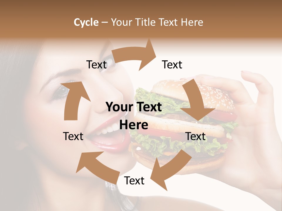 Eating Holding Snack PowerPoint Template