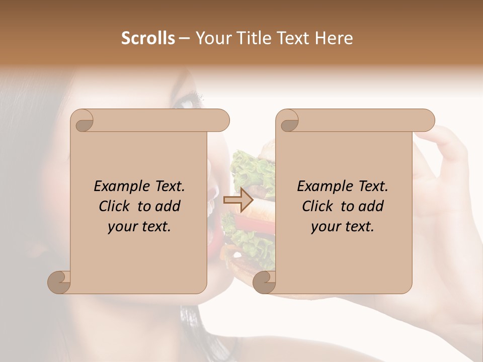 Eating Holding Snack PowerPoint Template