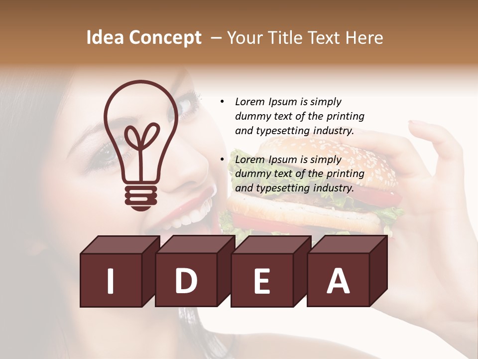 Eating Holding Snack PowerPoint Template