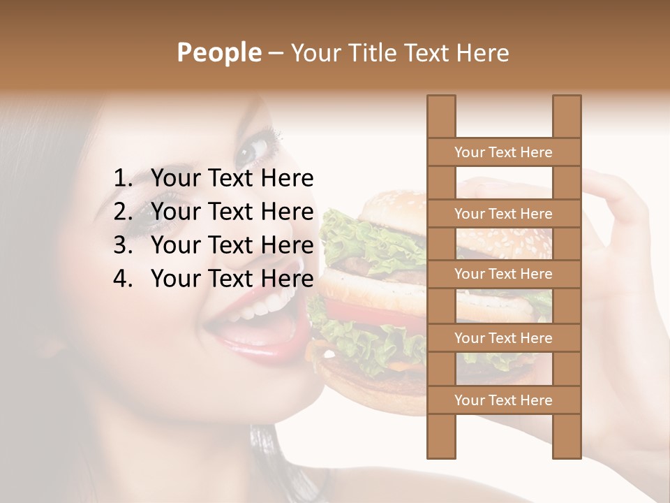 Eating Holding Snack PowerPoint Template