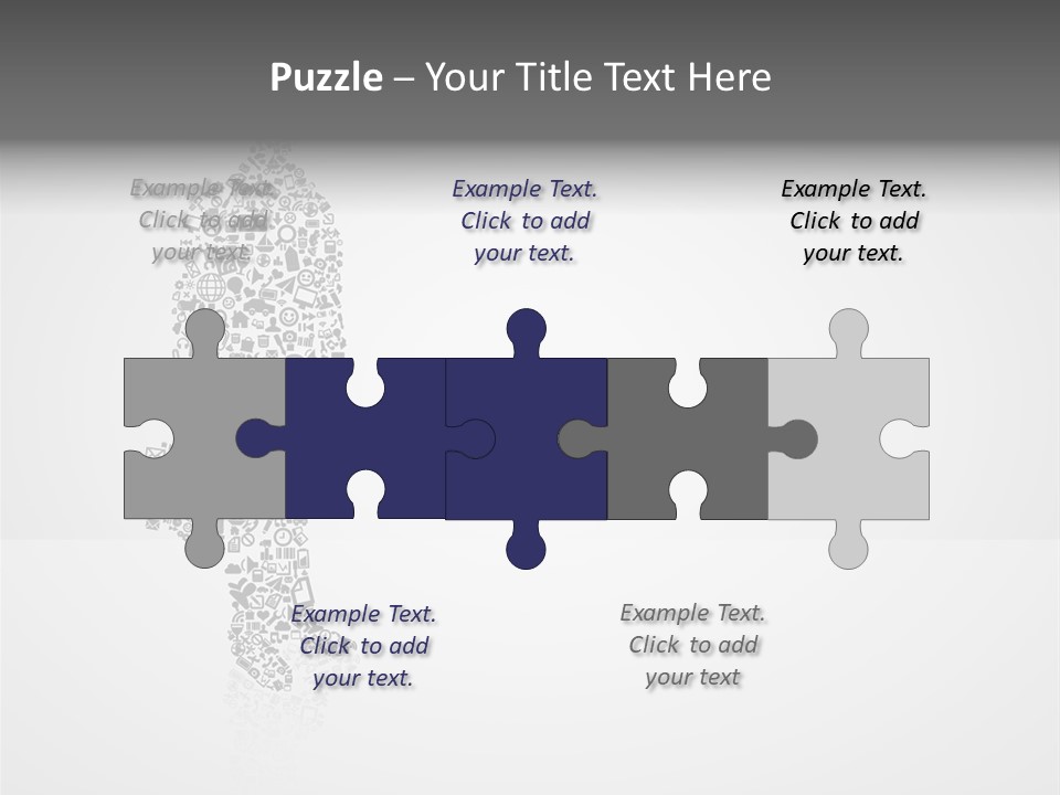 Teamwork Figure Happy PowerPoint Template