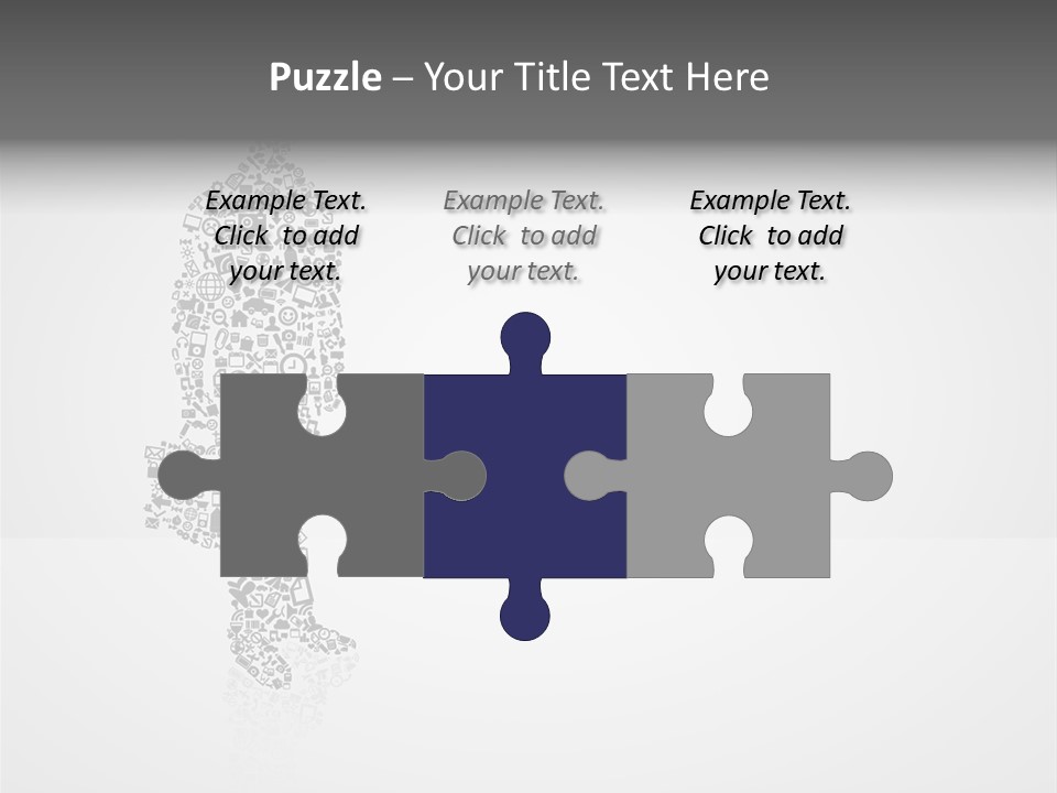 Teamwork Figure Happy PowerPoint Template