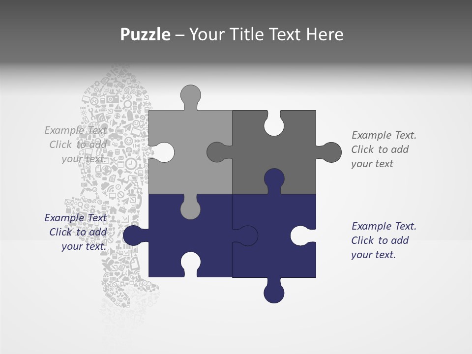 Teamwork Figure Happy PowerPoint Template