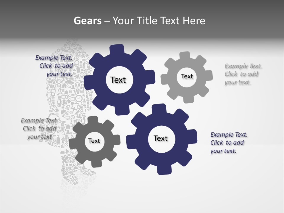 Teamwork Figure Happy PowerPoint Template